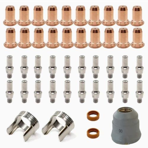 45 Pcs IPT-60 PT-60 IPT-40 PT40 Plasma Cutting Torch Tips Electrode Shield Cap