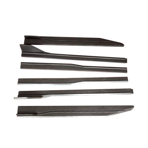 6Pcs For 2024+ Mustang Side Skirt Extension Splitters matte black
