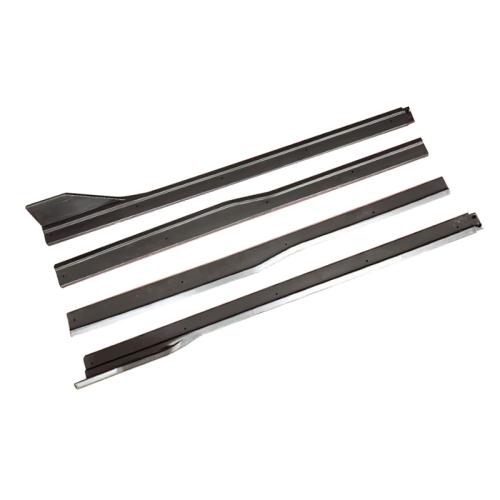4Pcs For 2024+ Mustang Side Skirt Extension Splitters Matte Black