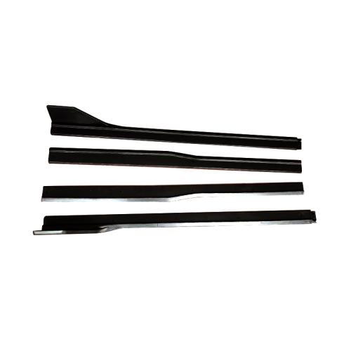 4Pcs For 2024+ Mustang Side Skirt Extension Splitters Glossy Black