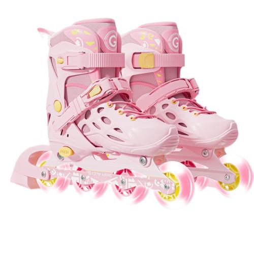 Polypropylene-PP Flash Roller Skates for children & adjustable PU Rubber & Carbon Steel & Aluminium Alloy & Sponge Pair