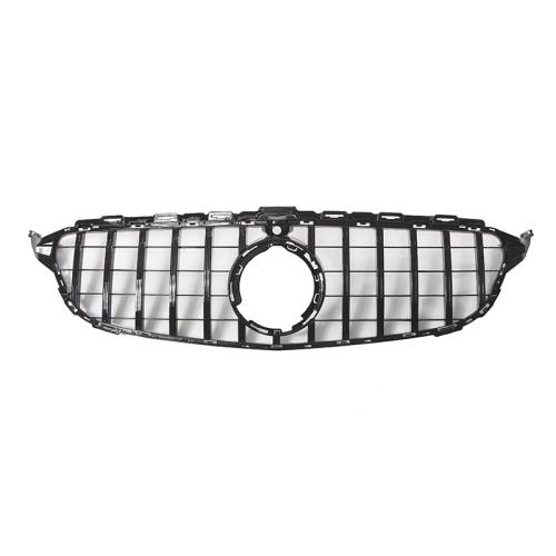 Front Bumper Grille For 2019-22 Mercedes Benz W205 C250 C300 C43 AMG with camera hole