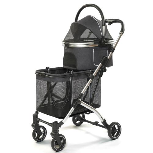 Katietstof & Aluminiumlegering & Oxford De wandelwagen van het huisdier meer kleuren naar keuze stuk