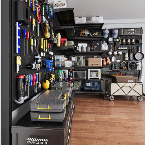 Metal Punch-free Storage Rack placemat black PC