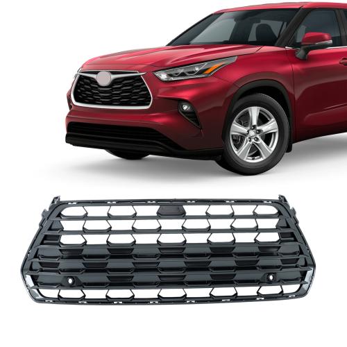 W/ Sensor Holes Plastic Front Lower Grille Fit For Toyota Grand Highlander 2024