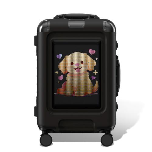 Cloth & ABS Suitcase large capacity & with LED lights & waterproof PC