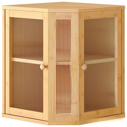 Wood Multifunction Storage Cabinet for storage & durable & hardwearing yellow PC