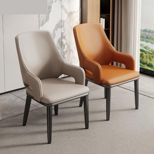 Emulsion & Leather & Carbon Steel Casual House Chair hardwearing & hollow PC