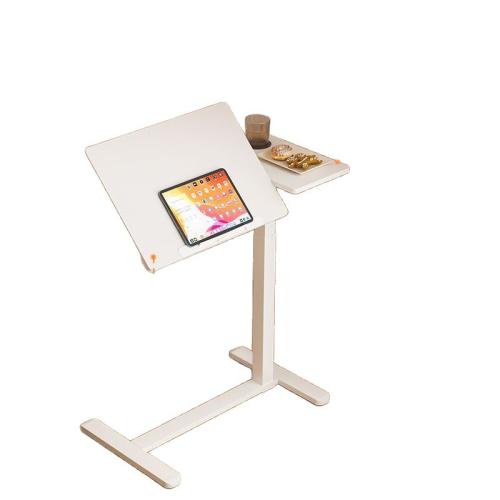 Medium Density Fiberboard & Carbon Steel adjustable Side Table rotatable beige PC
