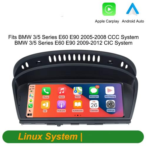 8.8 inch Wireless Carplay Android Auto Touchscreen For BMW 3/5 Series E60 E61 E90 E91 E92 E93 CCC CIC Linux