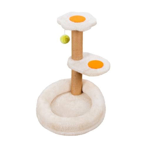 Sisal Hemp & Wooden & Plush Cat Climbing Frame hardwearing mixed colors PC