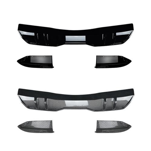 For BMW X5 G05 M Sport 2019-2024 Rear Bumper Diffuser Lip Carbon Fiber Look(Glossy Black)