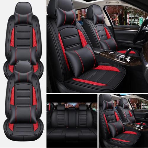 For Honda Quilted Leather Car Seat Covers  Front Rear Full Set Protectors