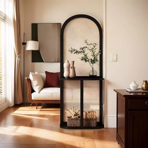 Solid Wood Storage Rack Floor Screen PC