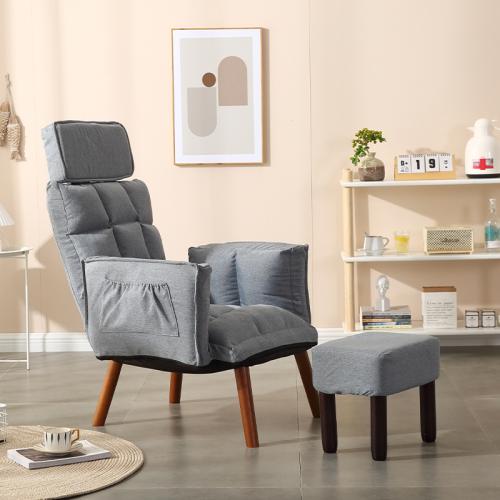 Cloth & Solid Wood adjustable Casual House Chair Sponge PC