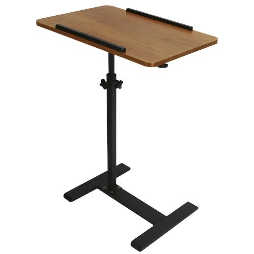 Steel & Wooden adjustable Side Table durable caramel PC