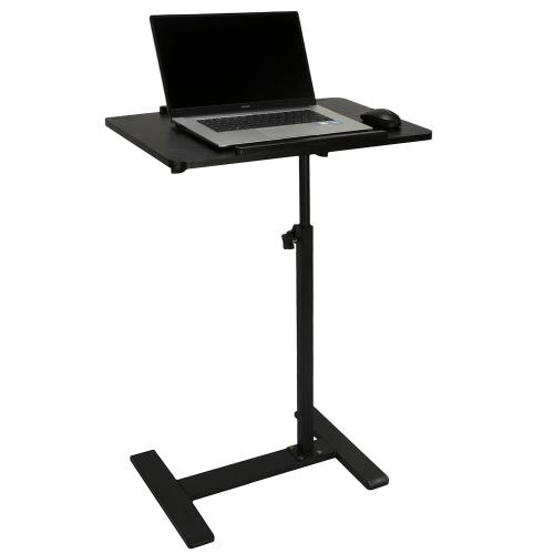 Steel & Wooden adjustable Side Table durable black PC