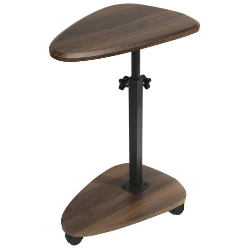 Medium Density Fiberboard & Iron adjustable Side Table durable black PC