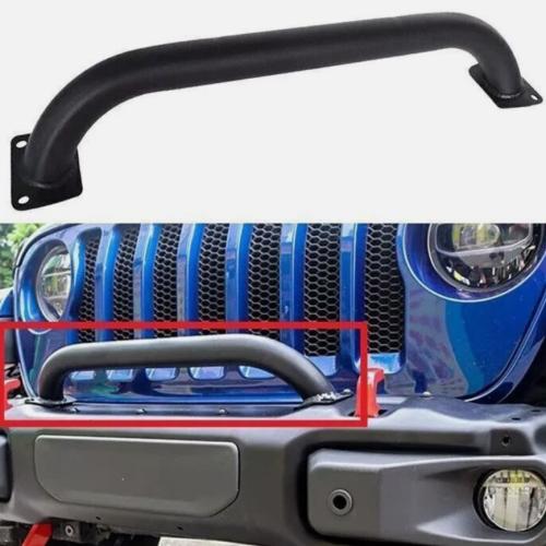 Steel Front Bumper Fits For 2018-2024 Jeep Wrangler JL Roll Guard Strip