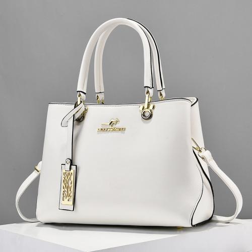 PU Leather Easy Matching Handbag with hanging ornament & durable & large capacity & waterproof PC