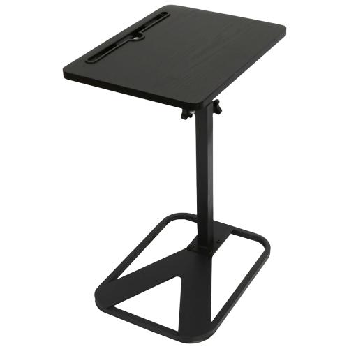 Medium Density Fiberboard & Iron adjustable Side Table durable black PC
