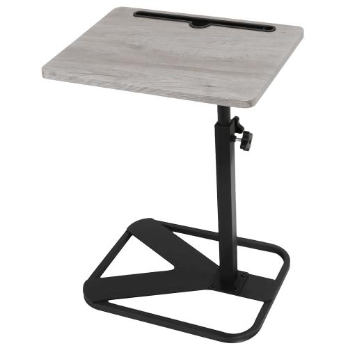 Medium Density Fiberboard & Iron adjustable Side Table durable gray PC