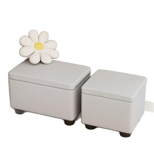 Technical Farbic & Solid Wood Stool for storage & durable & waterproof Solid PC