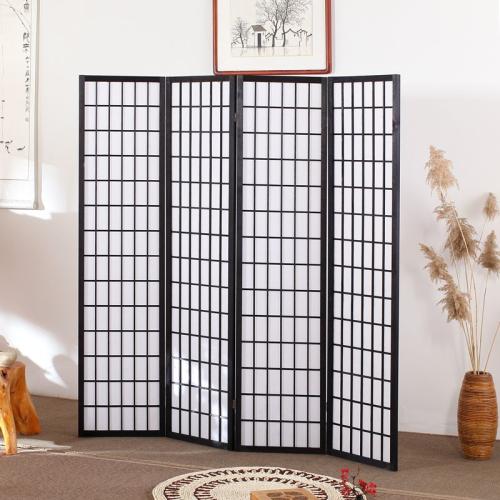 Cloth & Solid Wood foldable Floor Screen PC