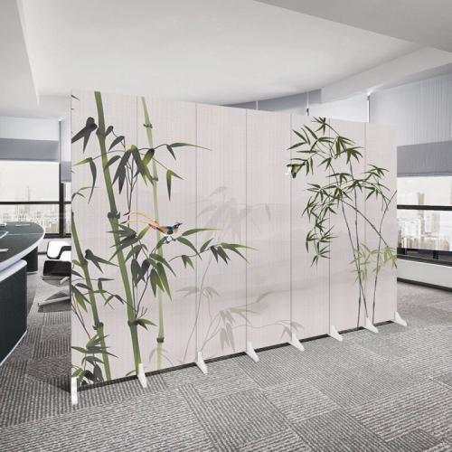 Canvas & Wood foldable Floor Screen printed PC