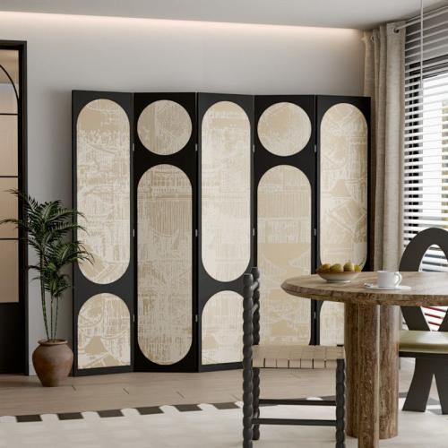 Canvas & Wood foldable Floor Screen printed PC