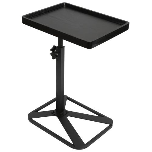 Medium Density Fiberboard & Iron adjustable Side Table durable black PC
