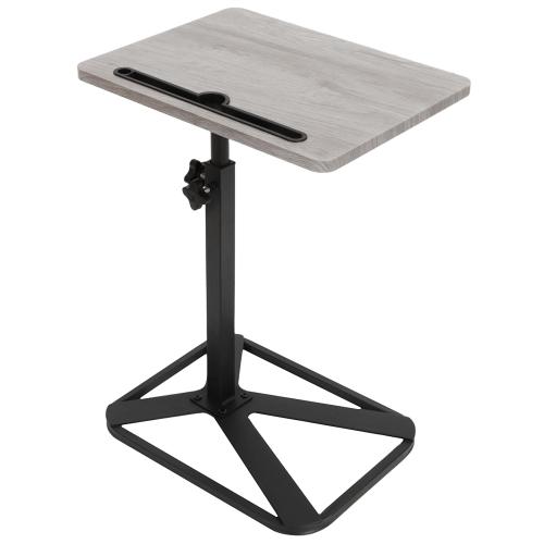 Medium Density Fiberboard & Iron adjustable Side Table durable black PC