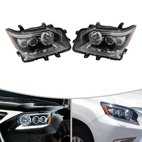 For 2014-2019 Lexus GX460 LED Headlight Headlamp Left+Right Pair Set