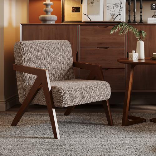 Scratch-Resistant Fabric & Cloth & Solid Wood Casual House Chair PC