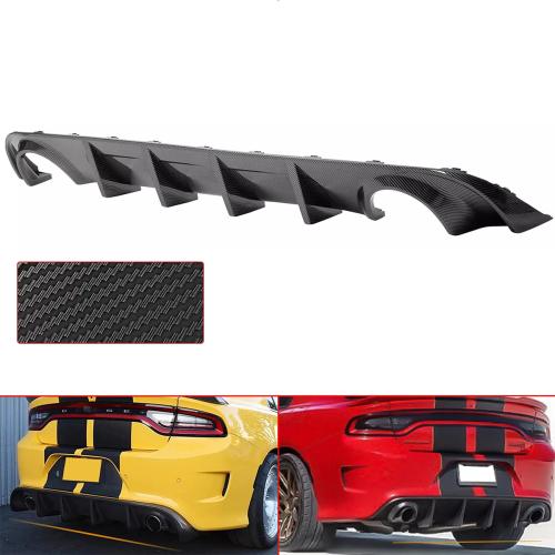 Rear Diffuser Bumper Lip for 2015-2024 Dodge Charger SRT Carbon Fibre