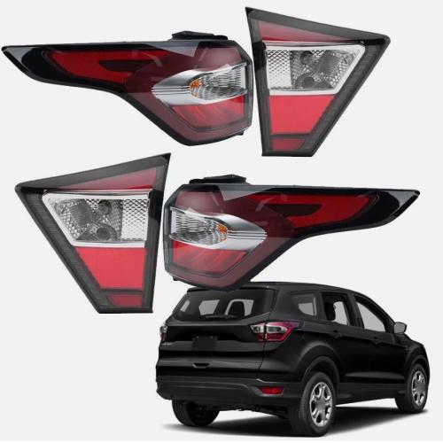 4PCS Left and Right Inner Outer Tail Light Brake Lamp For Ford Escape 2017 2018 2019