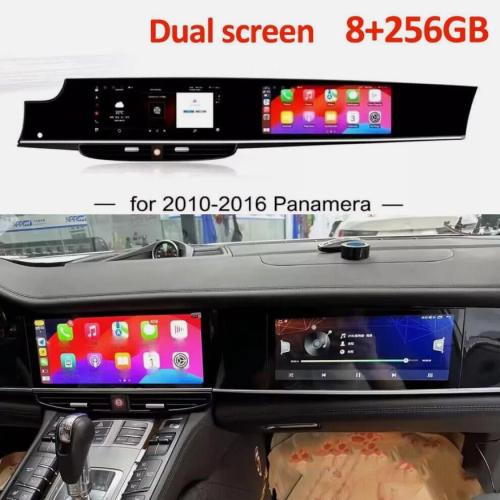 12.3 inch Android Car Radio For Porsche Panamera 2010-2016 Dual Screen Stereo Carplay