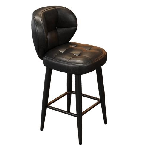 Waxed Leather & Carbon Steel & Sponge 360degree rotation Bar Stool durable Solid PC