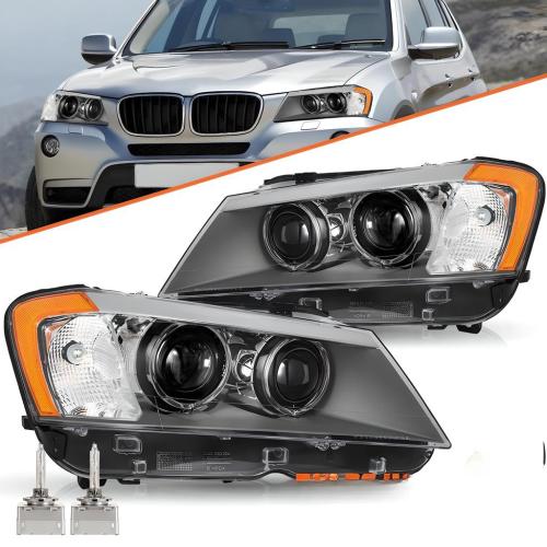 For 2011-2014 BMW X3 HID/XENON W/O AFS Headlight Passenger and Driver Side Headlamp