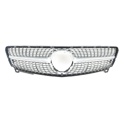 Fits For MERCEDES A CLASS W176 DIAMOND CHROME SILVER GRILL GRILLE