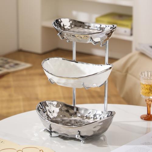 Ceramics & Iron Snack Rack Solid Set