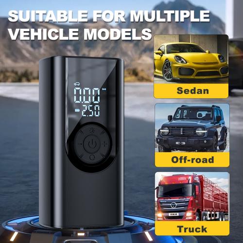 UK Car Tyre Inflator Cordless Digital USB Rechargeable Tire Air Compressor Pump
