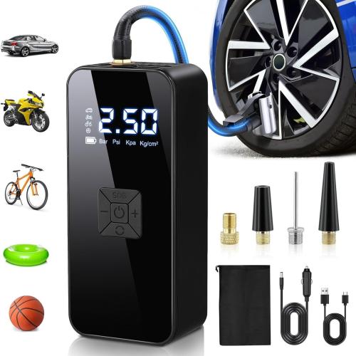Car Tyre Inflator Cordless Digital USB Rechargeable Tire Air Compressor Pump New