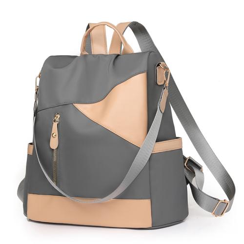 Nylon Backpack contrast color & large capacity PC