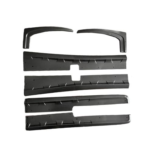 For 97-04 Corvette C5 ABS Plastic Matte Black Side Skirts Panel & Mud Flap