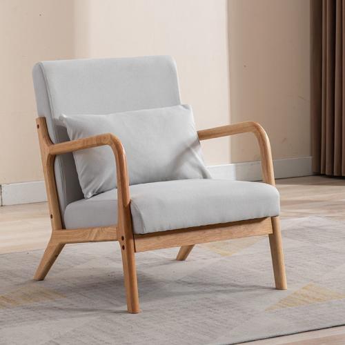 Technical Farbic & Solid Wood & PU Leather & Cotton Linen single & Soft Casual House Chair Sponge Solid PC
