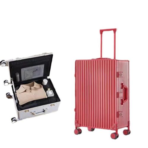 Aluminium Alloy & PC-Polycarbonate Suitcase durable & anti-theft & waterproof Polyester PC