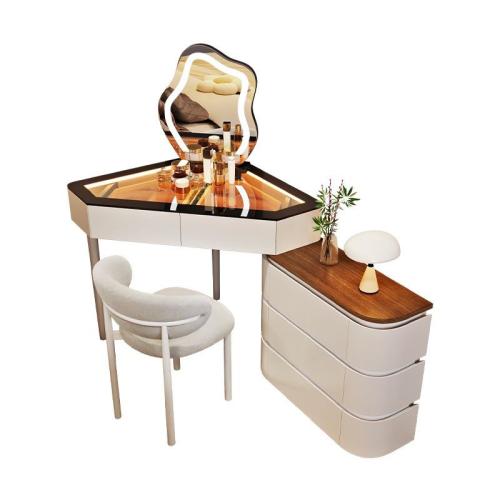 Glass & Wood with mirror Dressing Table for storage & durable & hardwearing Set