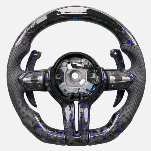LED Forged Real Carbon Fiber Steering Wheel for Bmw M2 M3 M4 M5 M6 X5 X6 F30 F10