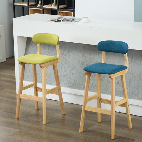 Cloth & Solid Wood & PU Leather Bar Stool Sponge PC